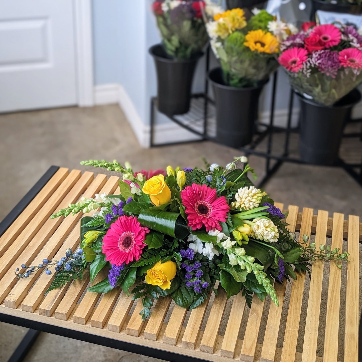 Colourful Oblong Easter Table Centerpiece
