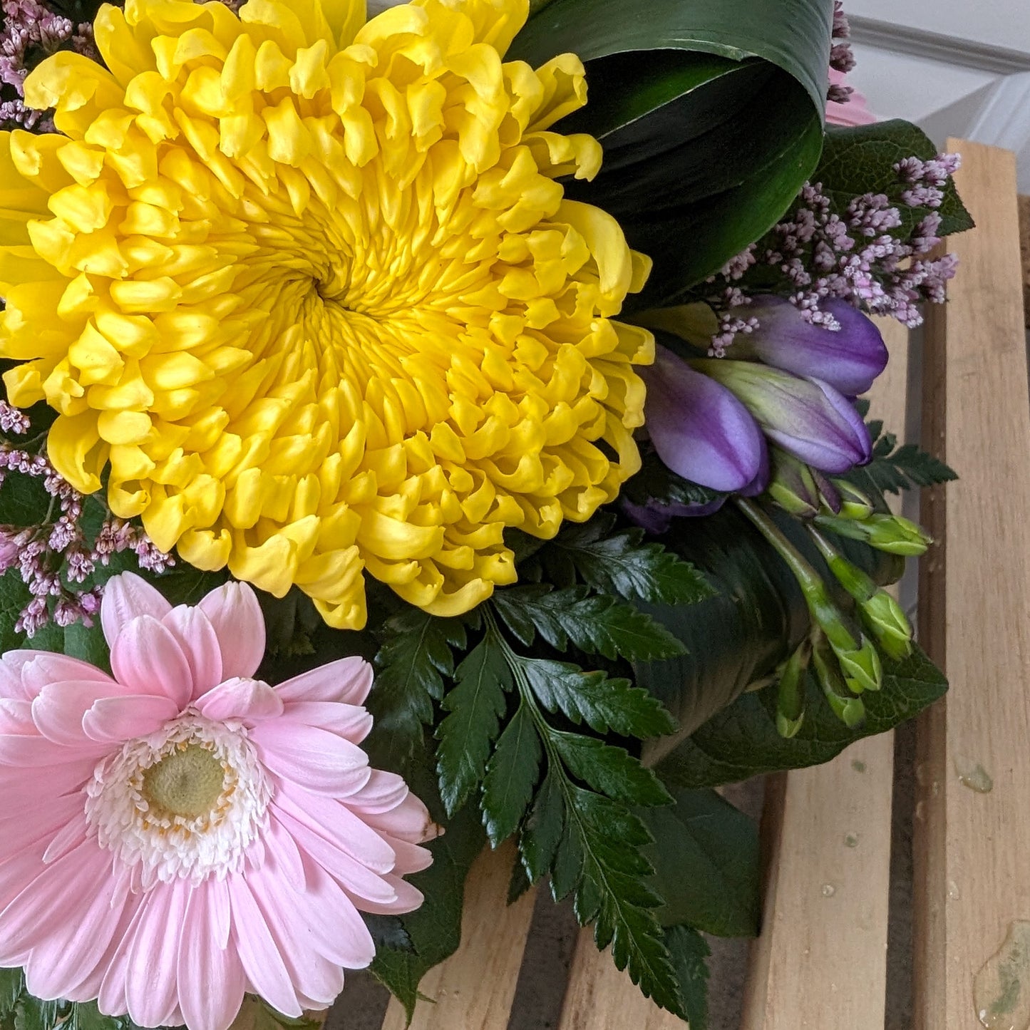 Colourful Round Easter Table Arrangement