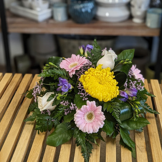 Colourful Round Easter Table Arrangement